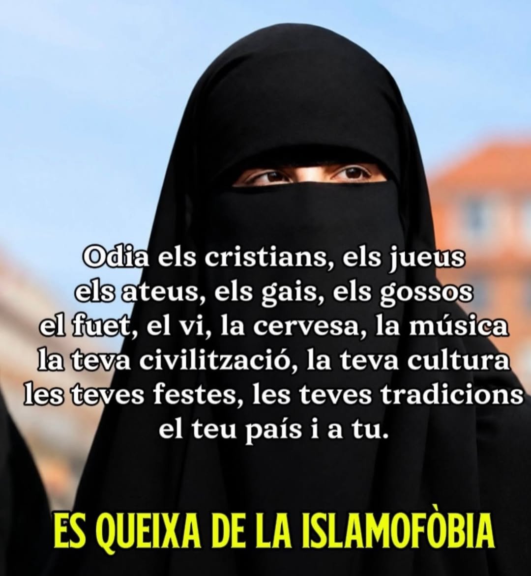 geniscarbo's tweet photo. Hola @najat_driouech i @Esquerra_ERC, per les properes eleccions teniu pensat anar una mica més enllà i portar una dona amb burka al @parlamentcat? https://t.co/WyaZcTslpC