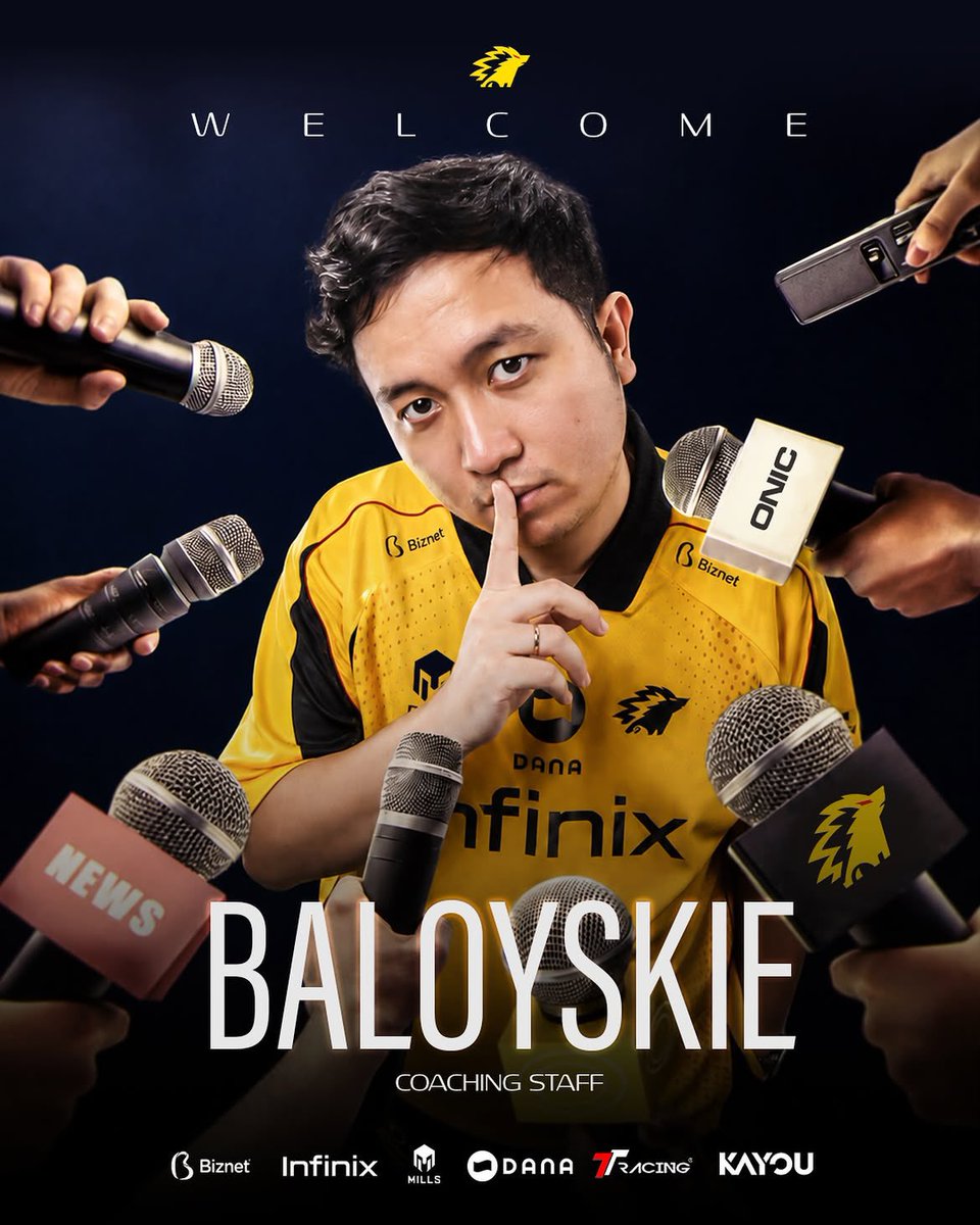onic_esports's tweet photo. PLEASE WELCOME OUR NEW COACHING STAFF, BALOYSKIE! 🤩💛

Baloyskie resmi bergabung sebagai Coach ONIC ID dan siap memulai perjalanan barunya bersama tim di Games of the Future 2026.

Selamat datang kembali, Coach! Mari berjuang bersama dan berikan yang terbaik untuk ONIC ID. https://t.co/PJ74QWMa8N