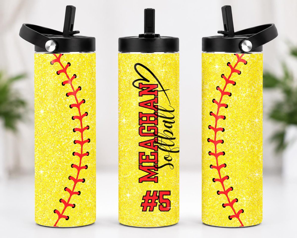 MeaghanMeegan's tweet photo. Sparkle up practice with a Personalized Glitter Softball Tumbler—name, number, team vibes, and major MVP energy 🥎✨ Sip like you just caught the winning fly ball (even if you forgot deodorant in the dugout). #SoftballTumbler #PersonalizedTumbler Tap the link in bio. https://t.co/LzXqV2W4Fk