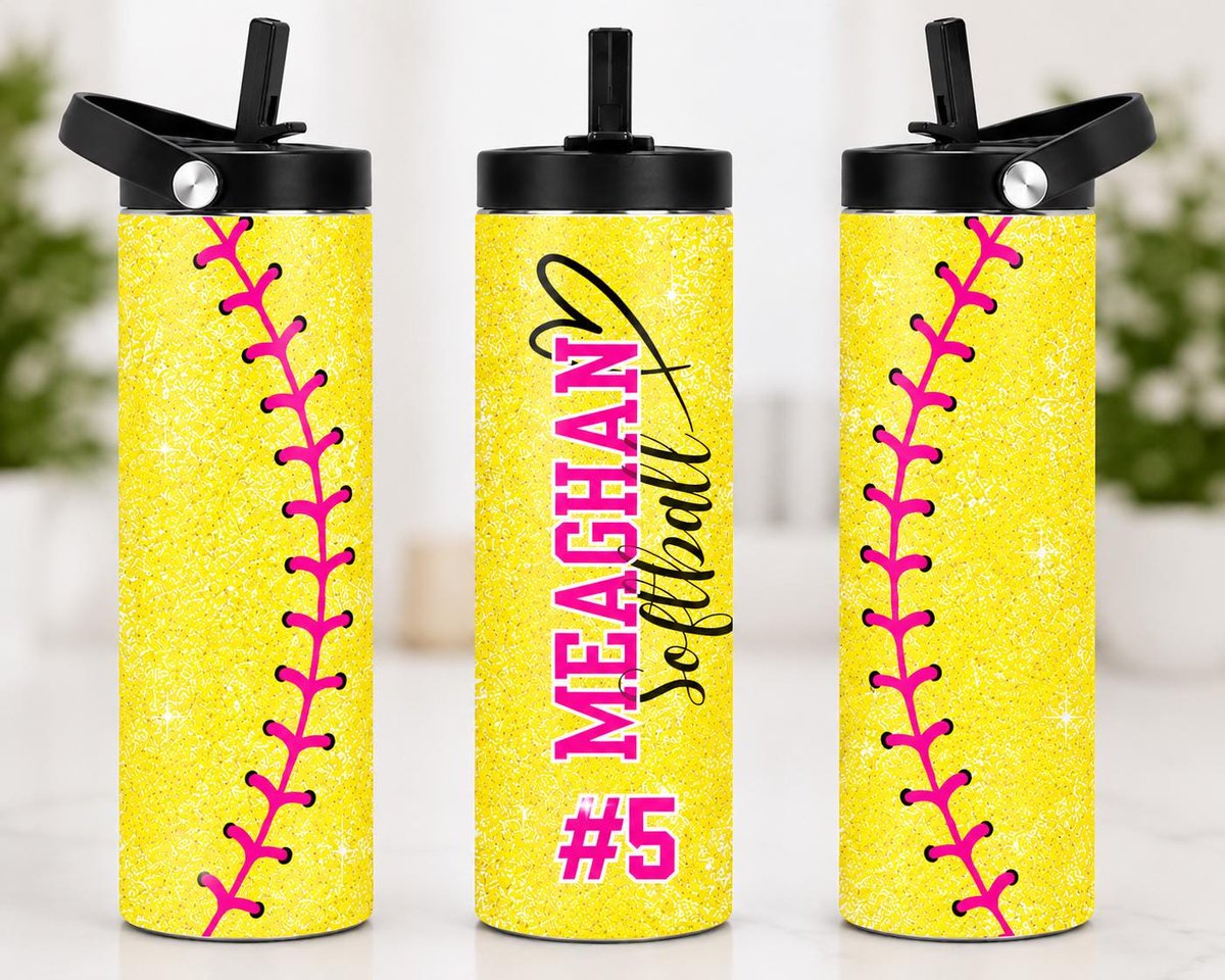 MeaghanMeegan's tweet photo. Sparkle up practice with a Personalized Glitter Softball Tumbler—name, number, team vibes, and major MVP energy 🥎✨ Sip like you just caught the winning fly ball (even if you forgot deodorant in the dugout). #SoftballTumbler #PersonalizedTumbler Tap the link in bio. https://t.co/LzXqV2W4Fk