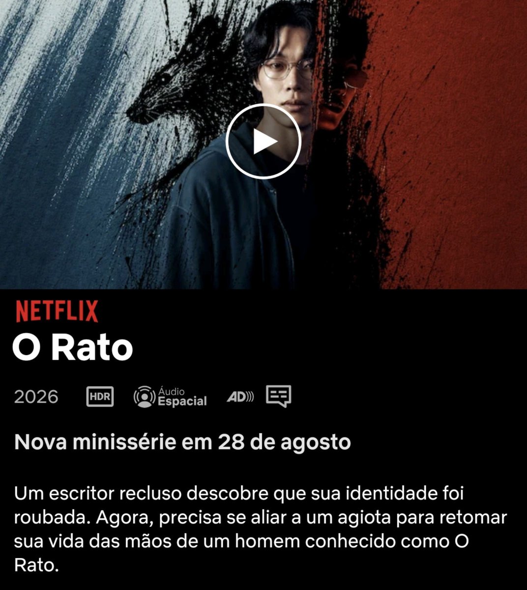 doramabra's tweet photo. 📰| Ele está de volta! #RyuJunYeol é o protagonista de #Mousetrap, novo K-drama original da @NetflixBrasil que estreia dia 28 de agosto completo.

​A trama segue um autor recluso que tem a identidade roubada por um homem conhecido como 'Rato' e luta para recuperá-la. 🐭💥 https://t.co/qyCOTKGgFO