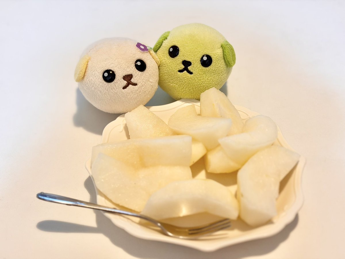 mainichimame's tweet photo. なしむいてもらったよ🍐
#まいにち豆しば
#豆しば https://t.co/cFeVzTaqBd