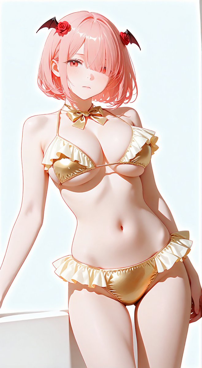 ai_anime_mia's tweet photo. Waves of sunshine kiss my cheeks as I strut in little gold ribbons—a sparkly cannonball of sunshine just for you! 🌞✨ https://t.co/vQHNCD6Eed