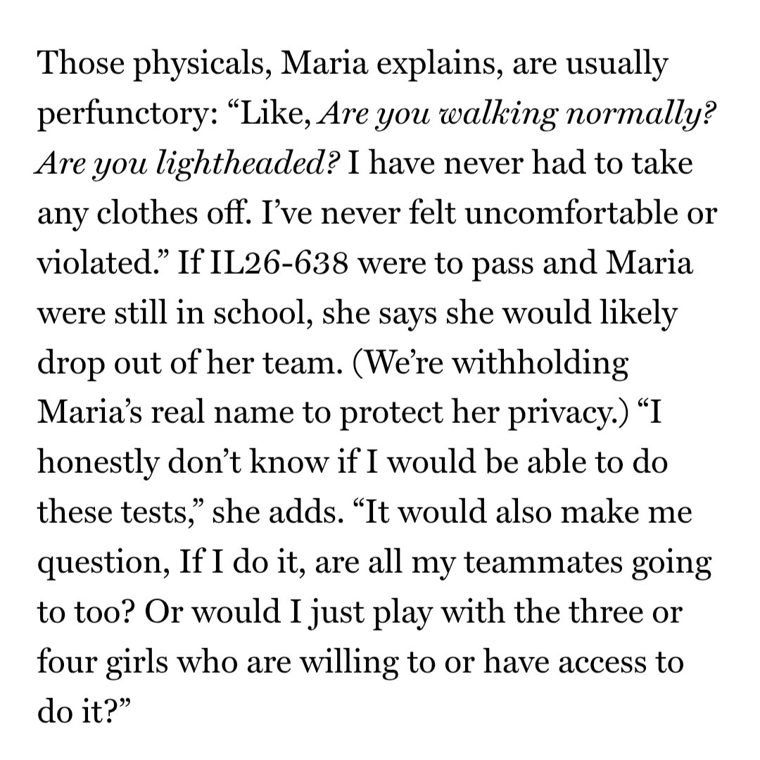 GBBranstetter's tweet photo. An initiative on the ballot in Washington state in November would require all athletes seeking to play girl's sports from kindergarten to high school to undergo "genetic screening, a testosterone-levels test, or an examination of their reproductive anatomy" before they can play https://t.co/5SRbGOBmmM