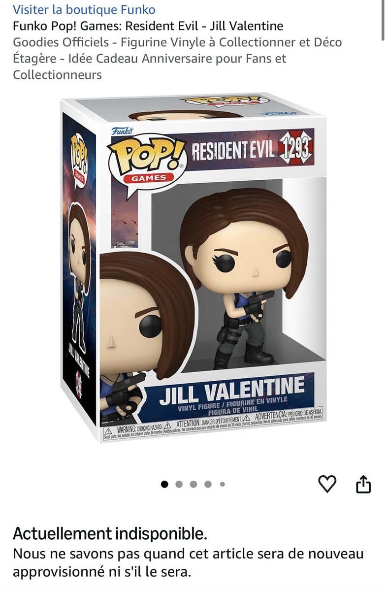 REcollectionFR's tweet photo. Tout comme celles de Leon, Wesker et du chainsaw ganado, la pop de Jill est elle aussi SOLD OUT sur https://t.co/pvf6CfnW3g
Toujours pas de nouvelles sur une mise en vente sur le site Européen de Funko 🤷♂️
#capcom #residentevil #residentevilcollection #バイオハザード #REBHFun https://t.co/LnEYwNpAO6