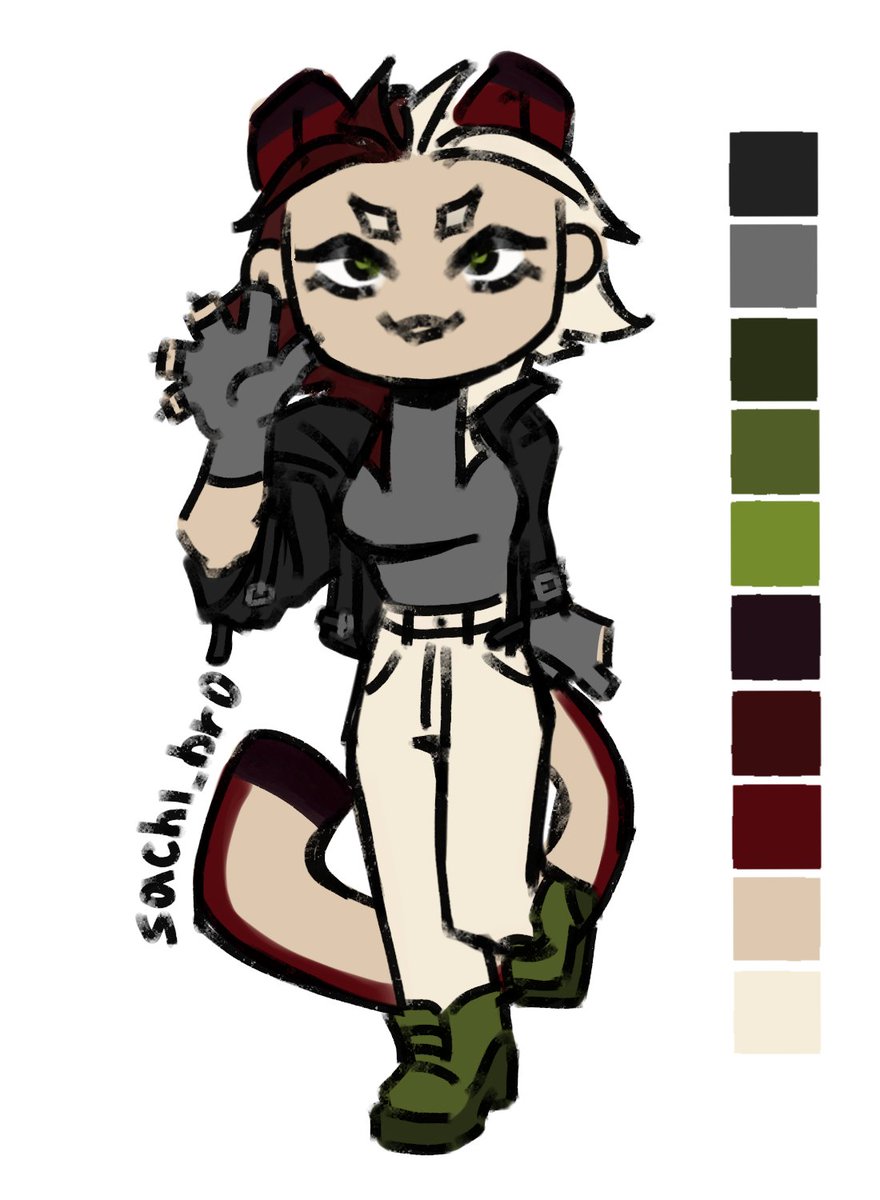 Sachibr0's tweet photo. @MandyC0mms Hi! This is my character, and she's a tiger girl. She can be drawn as a human with tiger ears, or as a furry. I'd be interested to see her in your style ^^ and thank you for sharing https://t.co/iWKEcpIsLN