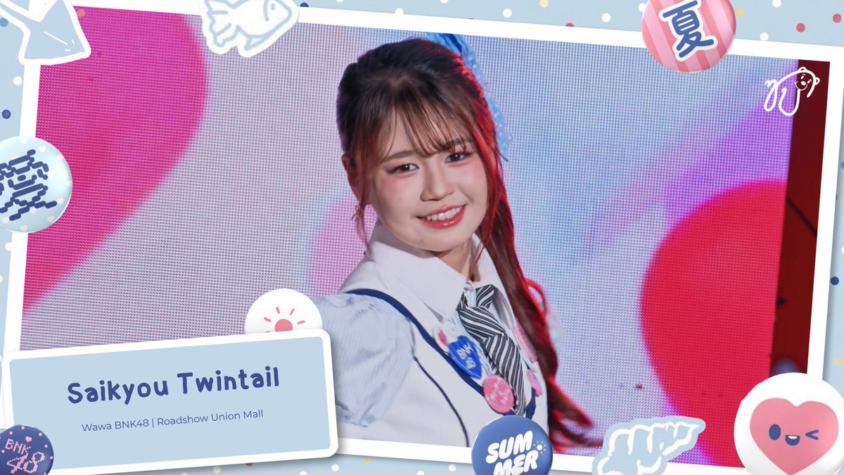 _ssbgallery's tweet photo. [🦄💕] 260801 BNK48 @ Roadshow Union Mall (2)

Candy(Sindy): https://t.co/oz5IqyNVXT
KinouYori(Patt): https://t.co/vt8T8UIf3J
SaikyouTwintail(Wawa): https://t.co/PIG4ftmv1c

#SindyBNK48 #PattBNK48 #WawaBNK48 #BNK48 #PonytailtoShushuTH_Roadshow https://t.co/PIBGfX1SBN