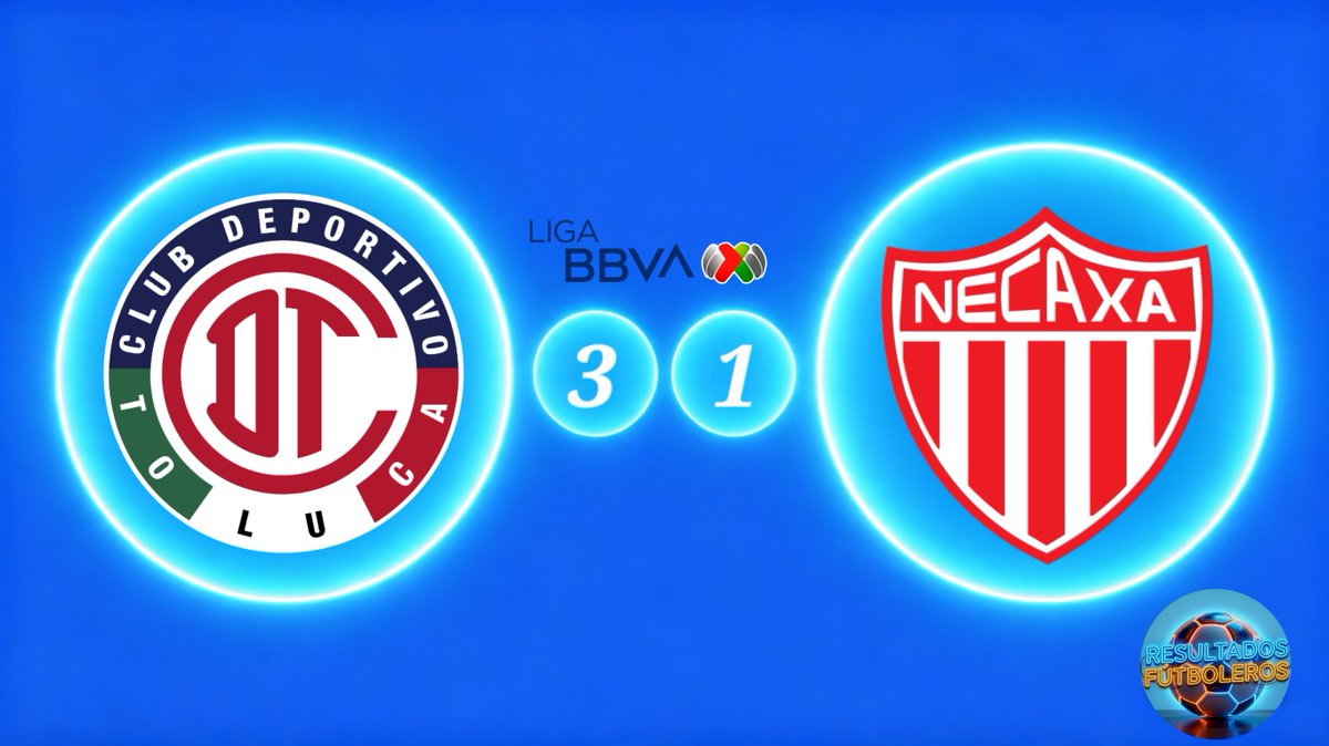 ResultadoFut80's tweet photo. MARCADOR FINAL
👹TOLUCA 3-1 NECAXA⚡️ https://t.co/DIkj73gFJg
