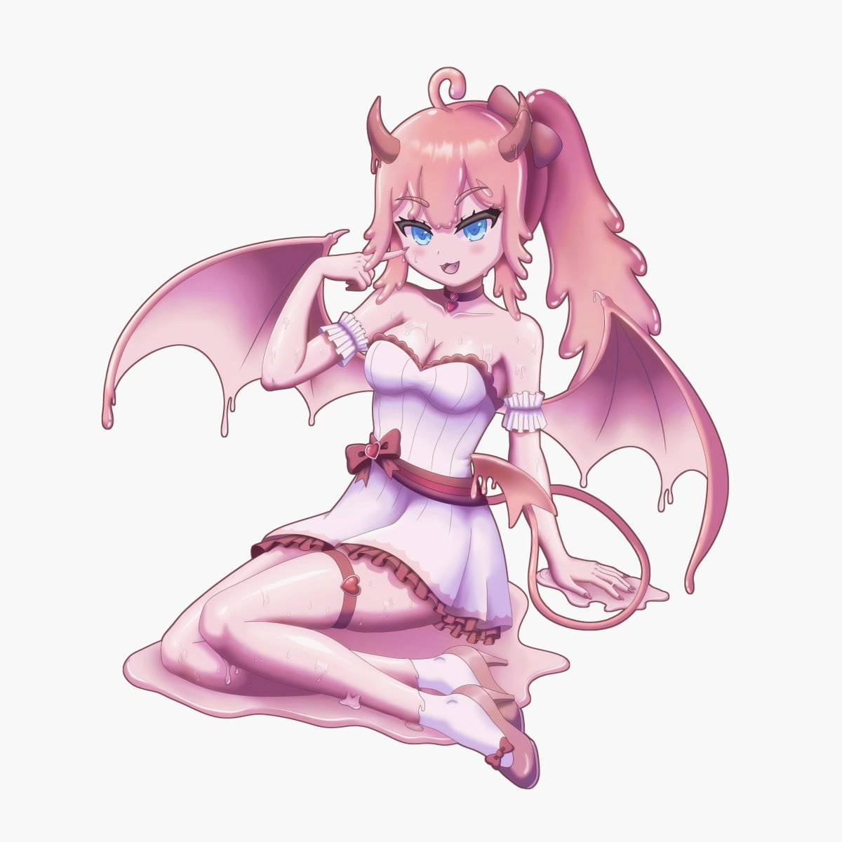 TheFifthSquish's tweet photo. It is done! Demon Squishy is here to steal your heart! (and soul) #slimegirl #slimeography https://t.co/HRyPTtQmws