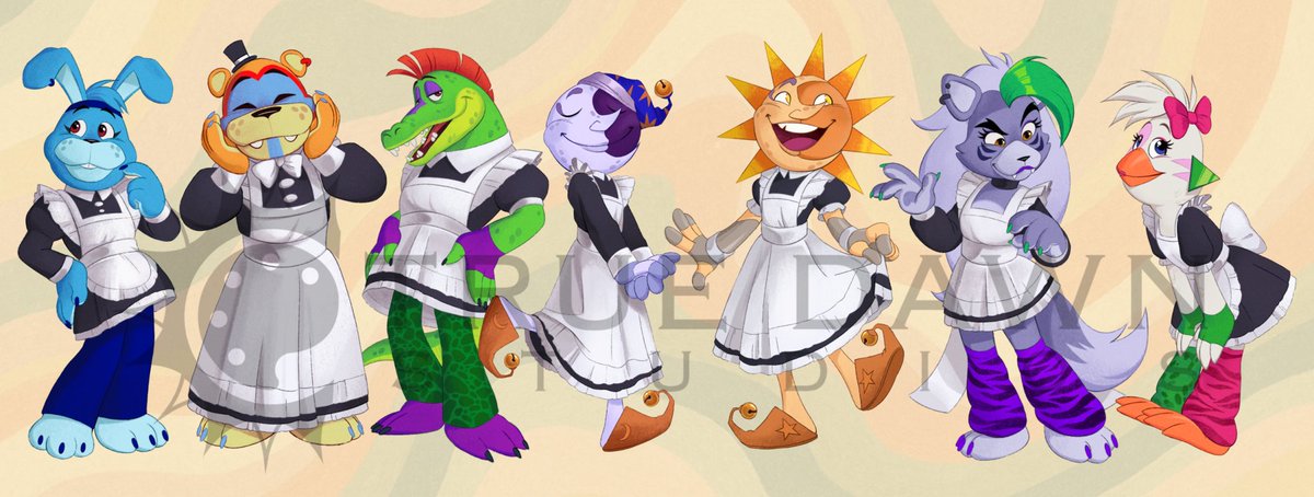 Crees_art's tweet photo. TBS MAIDS merch drop!! YIPPEEE https://t.co/EB3oWBYupd