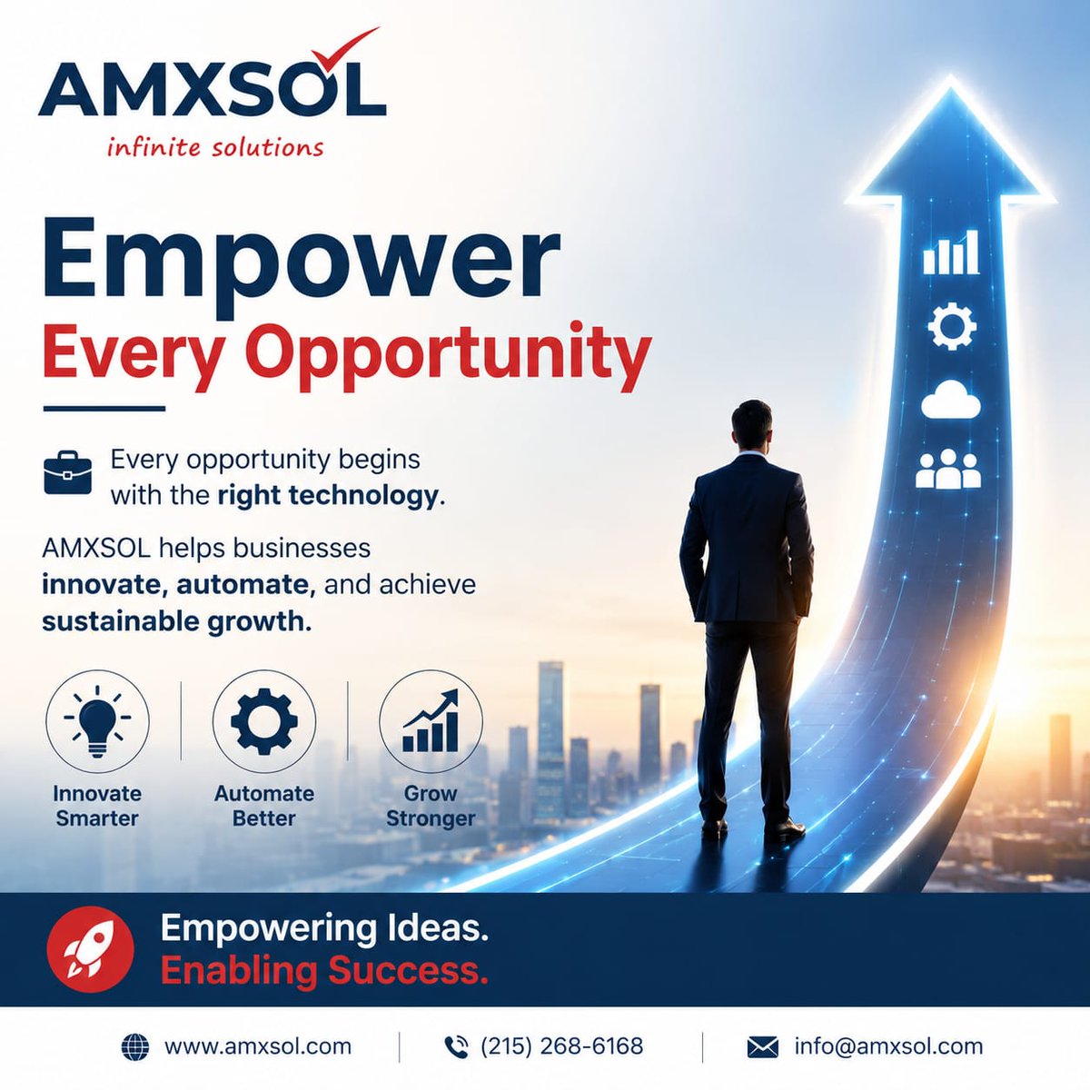 amxsol's tweet photo. Empower Every Opportunity with AMXSOL. 🚀
Success starts with the right technology. To learn more,
Follow 👉 @amxsol
visit https://t.co/etOLFwDT5l 
📞 (215) 268-6168 | 
✉️ info@amxsol.com
#AMXSOL #InfiniteSolutions #EmpowerEveryOpportunity #BusinessTechnology https://t.co/vhT85Lba8l