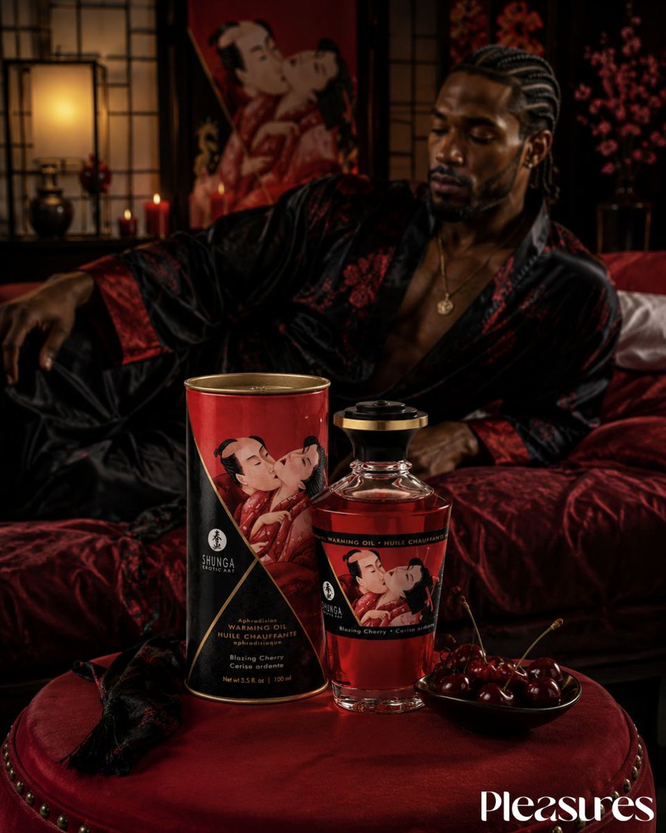 pleasurescoza's tweet photo. Turn up the heat with Shunga Blazing Cherry Warming Oil. This edible warming oil creates a gentle warming sensation with kisses and warm breath, adding a sweet touch to intimate moments. #Shunga #SensualMoments #CouplesEssentials https://t.co/nI9u8QhxmT