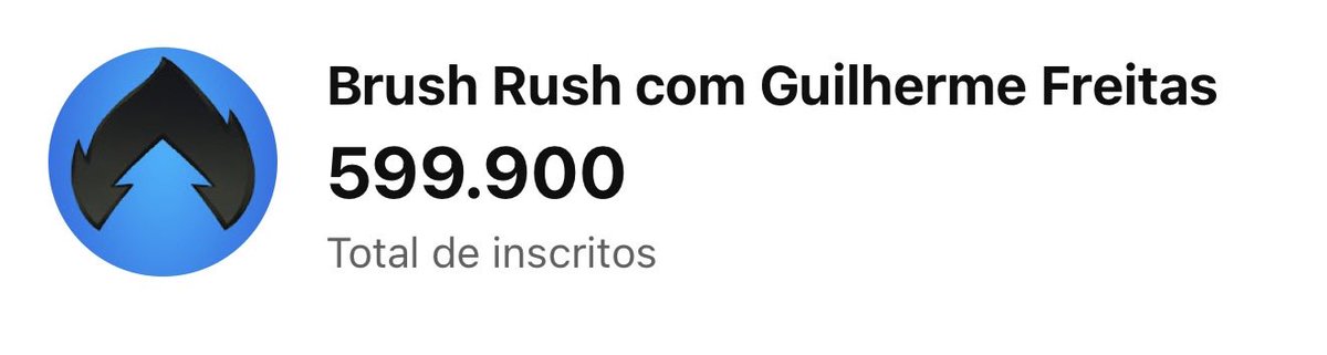 CanalBrushRush's tweet photo. Falta 100 pessoas para 600 mil no yt! 😱 https://t.co/wUnr6Vf0b6