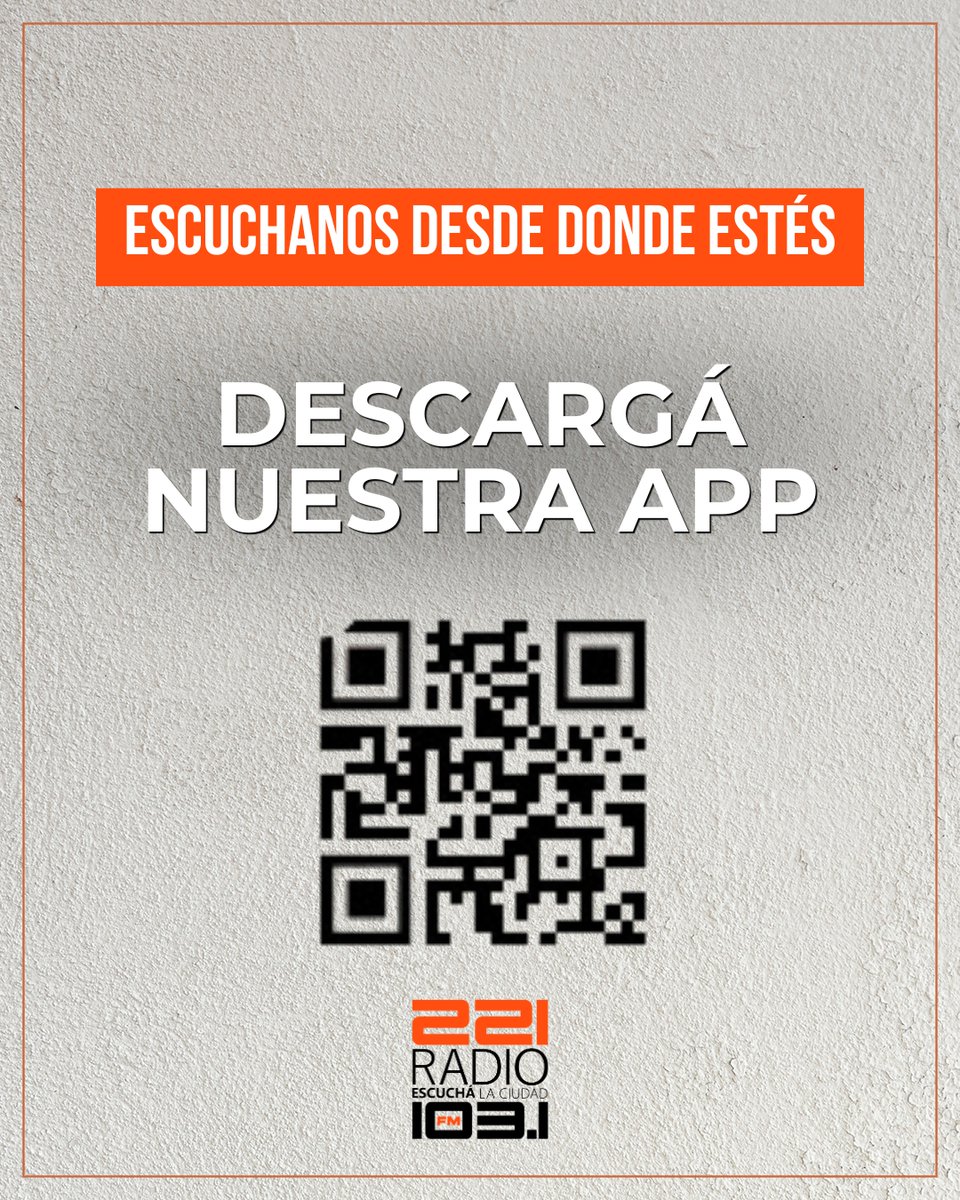 221radio's tweet photo. #221Radio 📻 Más que una radio, una comunidad

📱 Podés bajar la app "221 Radio" para escucharnos estés donde estés >>> https://t.co/E7TDZTja4a https://t.co/4seTbDCl69