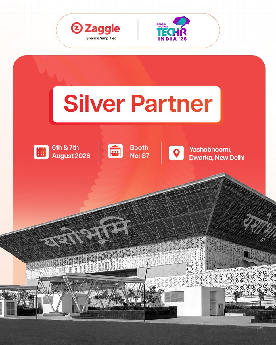 zaggleapp's tweet photo. See you at #People #Matters #TechHR India 2026! Join us at Booth S7 as we connect with HR leaders to discuss smarter #employee #benefits, stronger engagement and better workplace experiences.
.
.
#Zaggle #Fintech #SaaS #PeopleMattersTechHR #EmployeeBenefits #HRLeadership https://t.co/L5AlRXCOn5