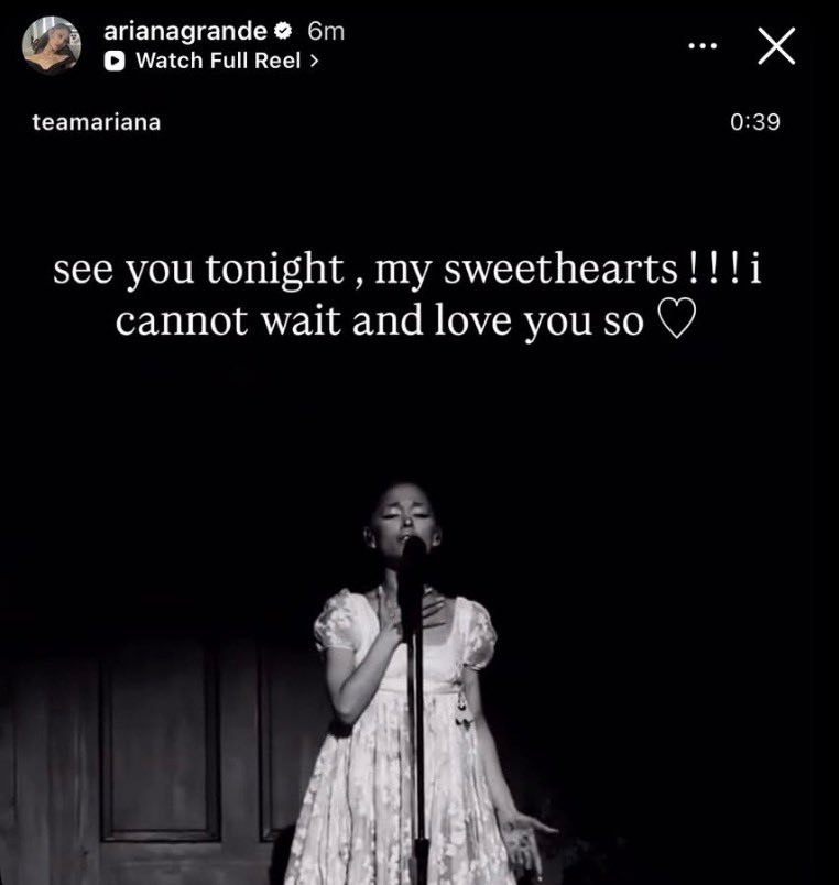 arianaversebr's tweet photo. Ariana Grande acaba de publicar um pequeno texto para os fãs via instagram 

“Vejo vocês esta noite, meus amores!!! Mal posso esperar. Amo muito vocês.” https://t.co/CaaSS3Y3y5