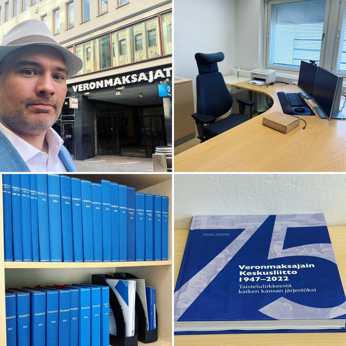 jussijunni's tweet photo. Uusi työ alkoi tänään 3.8.2026 työhuoneen ja -välineiden haltuunotolla, perehdytyspalavereilla ja henkilöstötilaisuudella. On ilo astua perinteikkään ja arvostetun järjestön palvelukseen.
@Veronmaksajat https://t.co/cyBzrGoMfl