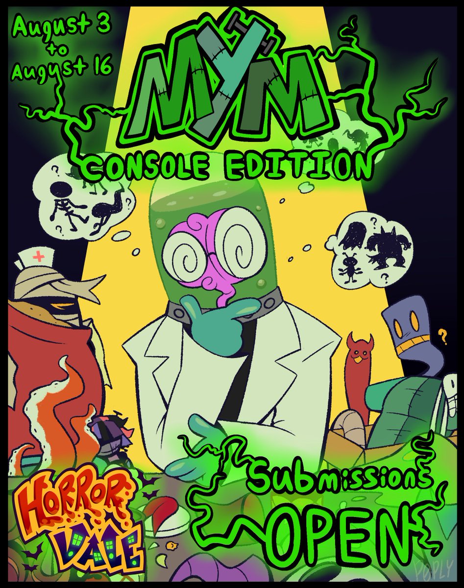 HorrorVale's tweet photo. Submissions are now OPEN for the Make Your Monster Contest! Design a monster, submit it, and have a chance for it to appear in HorrorVale: Console Edition as an NPC or Enemy! 
Want your creation immortalized in a video game? 
See replies for submission details and rules! ⬇️⬇️⬇️ https://t.co/Q3EhCmH2w0