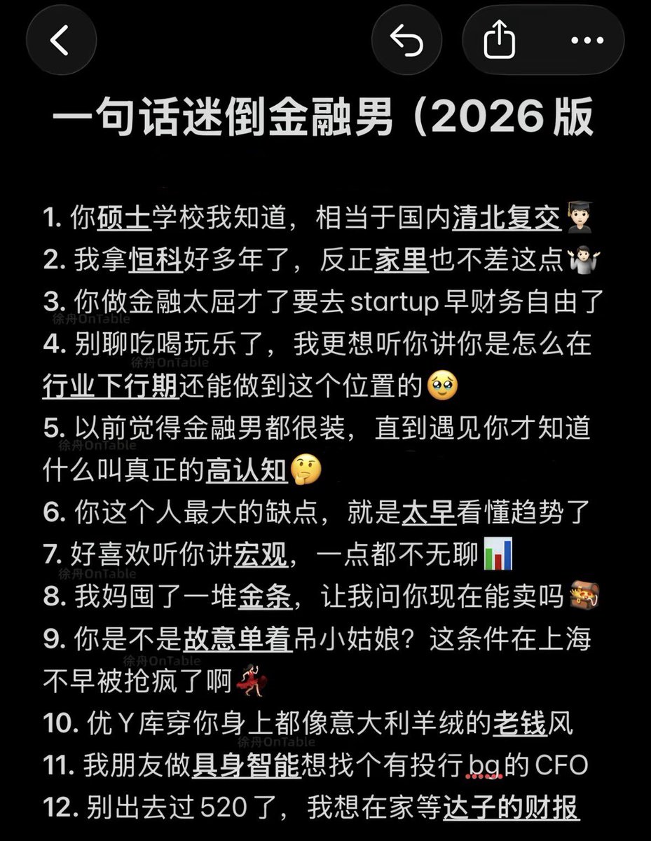 youy1qwq's tweet photo. 如何���句话迷倒金融男 https://t.co/zL4l4v6KtJ