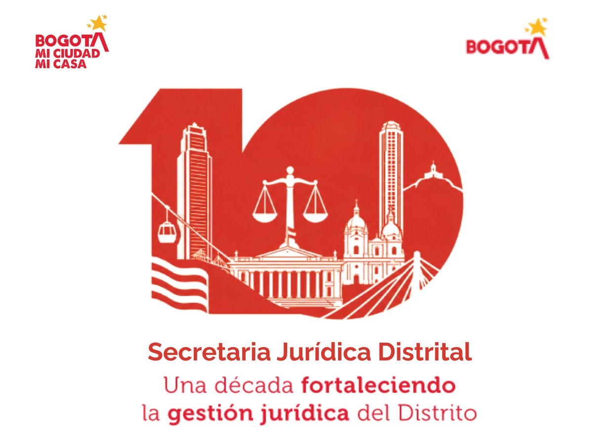 juridicadistri's tweet photo. ¡Estamos de aniversario! 🎉 

Desde la Secretaría Jurídica Distrital, llevamos una década fortaleciendo la gestión jurídica de Bogotá, defendiendo los intereses de la ciudad y promoviendo la transparencia. ⚖️🏙️ 

Hoy celebramos 10 años de compromiso con nuestra ciudad.

¡Gracias por ser parte de esta historia!
#10AñosSJD #Bogotá