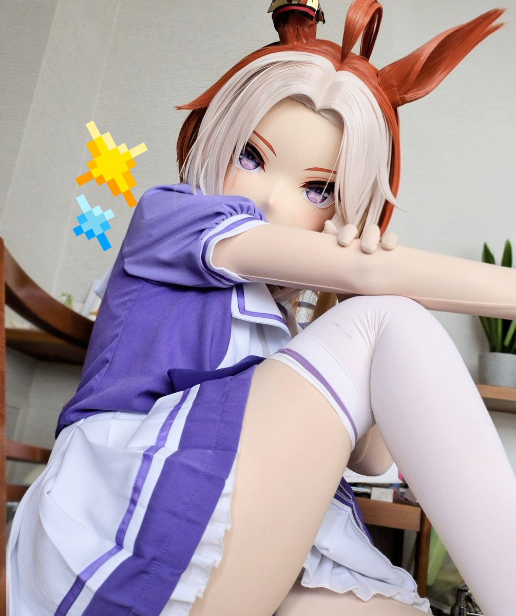 feroce_kig's tweet photo. A moving life-size figure✨️
#kigurumi 
#umamusume
#orfevre https://t.co/gFRuE1CPLS