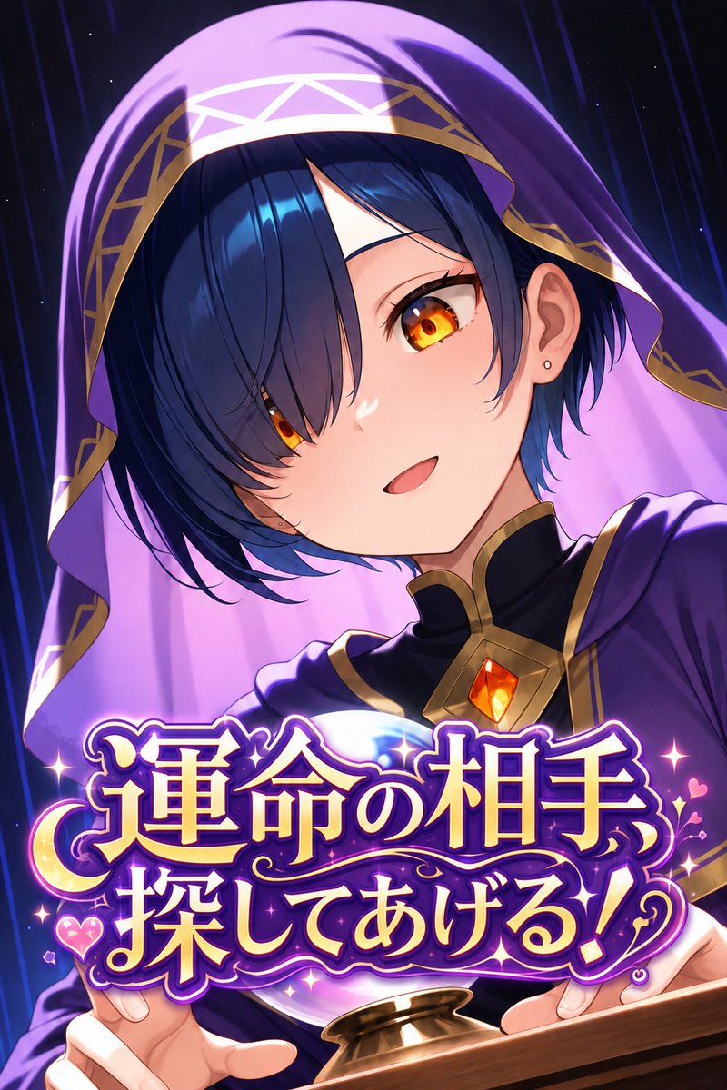 saburo_works's tweet photo. 『運命の相手、探してあげる！』
ビジュアルノベル版を公開しました🔮
陽気な占い師・星乃こよみと一緒に、あなたの“運命の相手”を探すラブコメ作品。

���景や立ち絵、ストーリー演出を加え、トーク版とは少し違った形で楽しめるようにしました。

https://t.co/cLV6w944wz

#キャラぷ #AIキャラクター https://t.co/YMeM34XiGZ