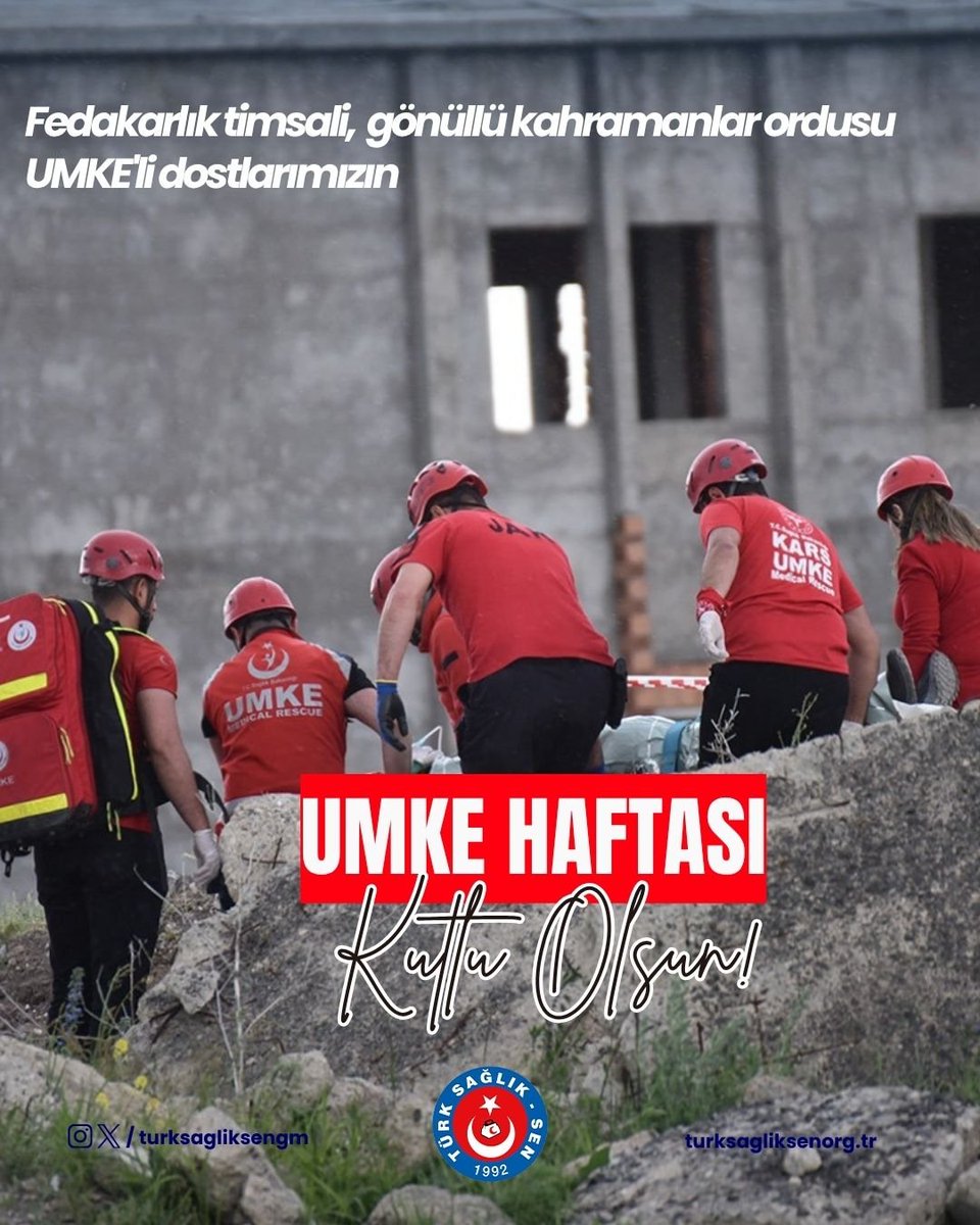 turksagliksengm's tweet photo. Zor günlerin, zorlu süreçlerin fedakar gönüllüleri UMKE ekipleri
UMKE Haftanız Kutlu Olsun. https://t.co/K5hd4TmS7h