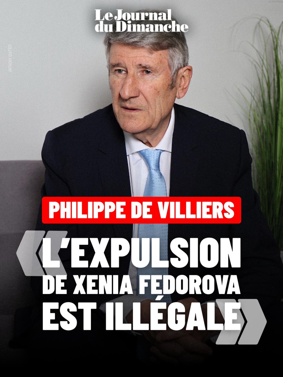 leJDD's tweet photo. Philippe de Villiers : «L’expulsion de Xenia Fedorova est illégale»

🔗 Article JDD : https://t.co/NyKQJHftpQ https://t.co/qfCm3vd5D2