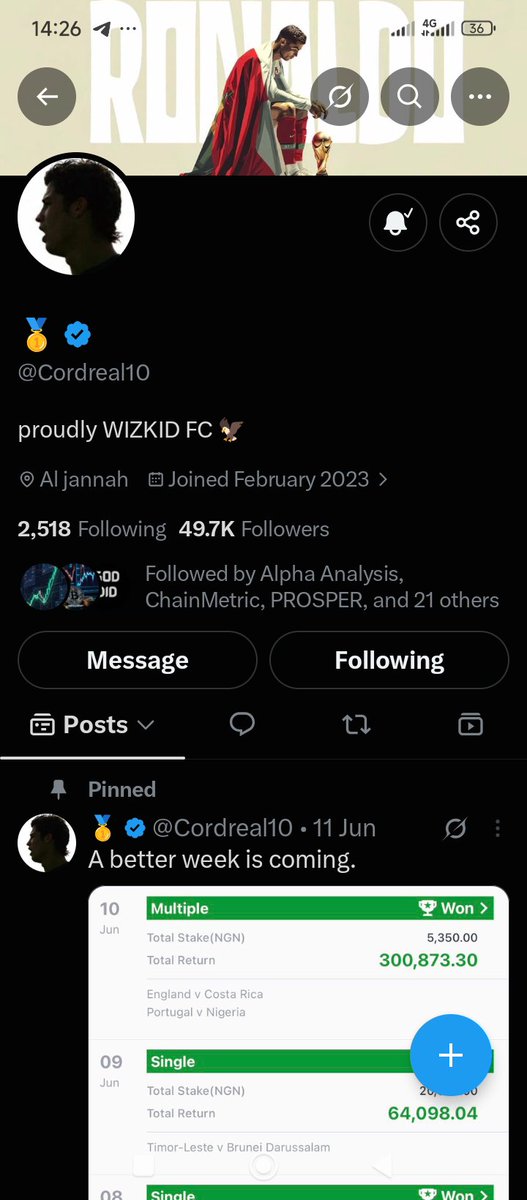 Joshistar94's tweet photo. @Cordreal10 I have been following and notification is on
9018423098

Sporty ID https://t.co/eVDTYnWLZg
