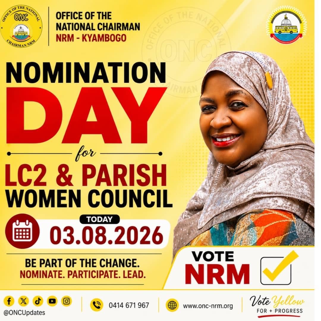 MrSwifti's tweet photo. Today, 3rd August 2026, marks Nomination Day for LC2 & Parish Women Council positions. Let’s encourage more women to step forward, participate and lead their communities.
Vote Yellow for Progress.
#NRM #WomenLeadership #NominationDay #VoteYellow https://t.co/jtPQNzanjY