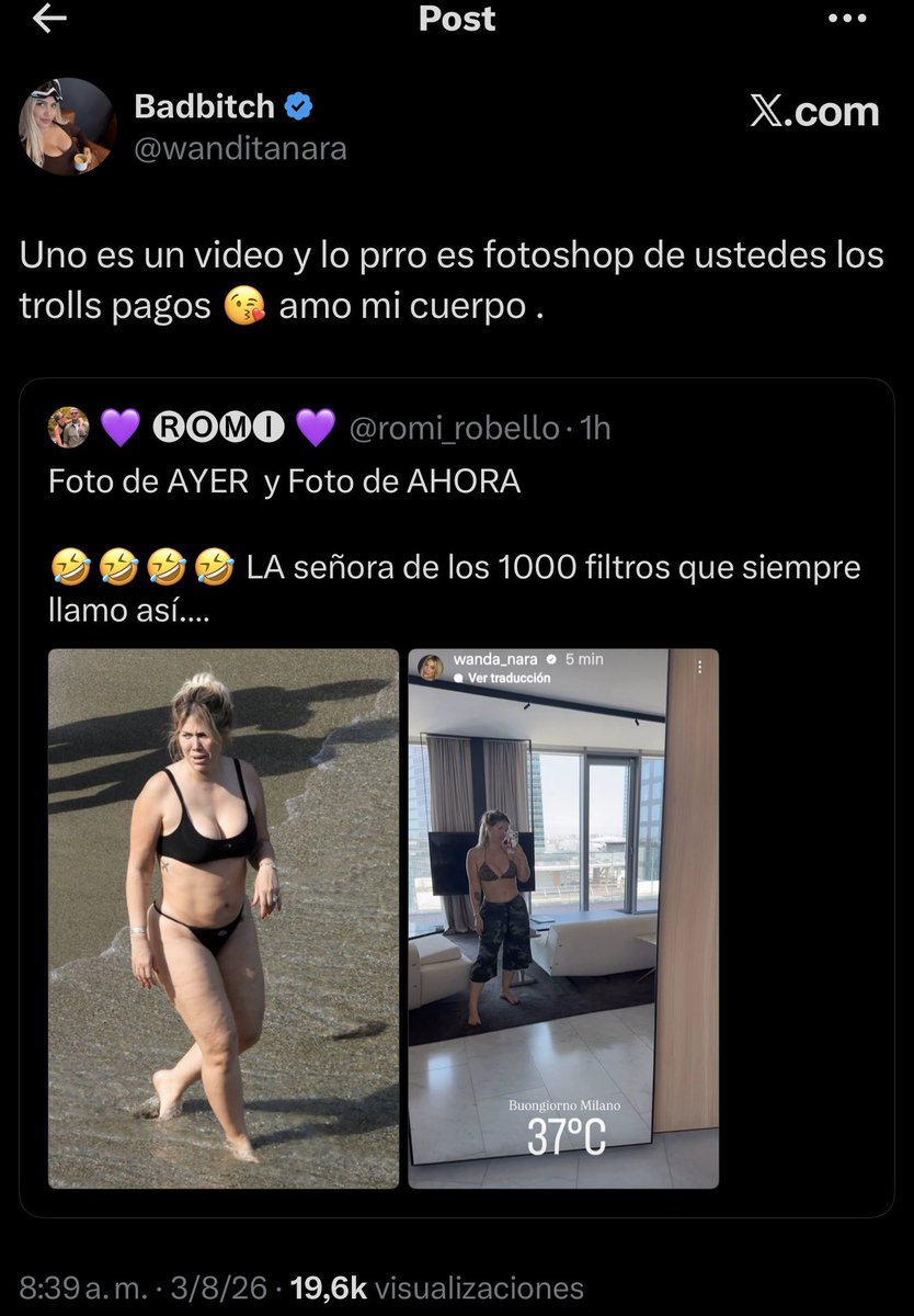 Intrusos's tweet photo. Buen día, Wandu se levantó con todo… https://t.co/Zj0BI7FWDR