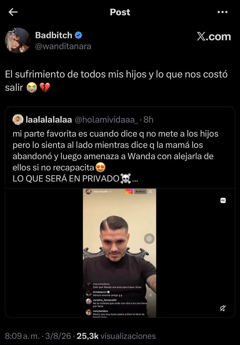 Intrusos's tweet photo. Buen día, Wandu se levantó con todo… https://t.co/Zj0BI7FWDR