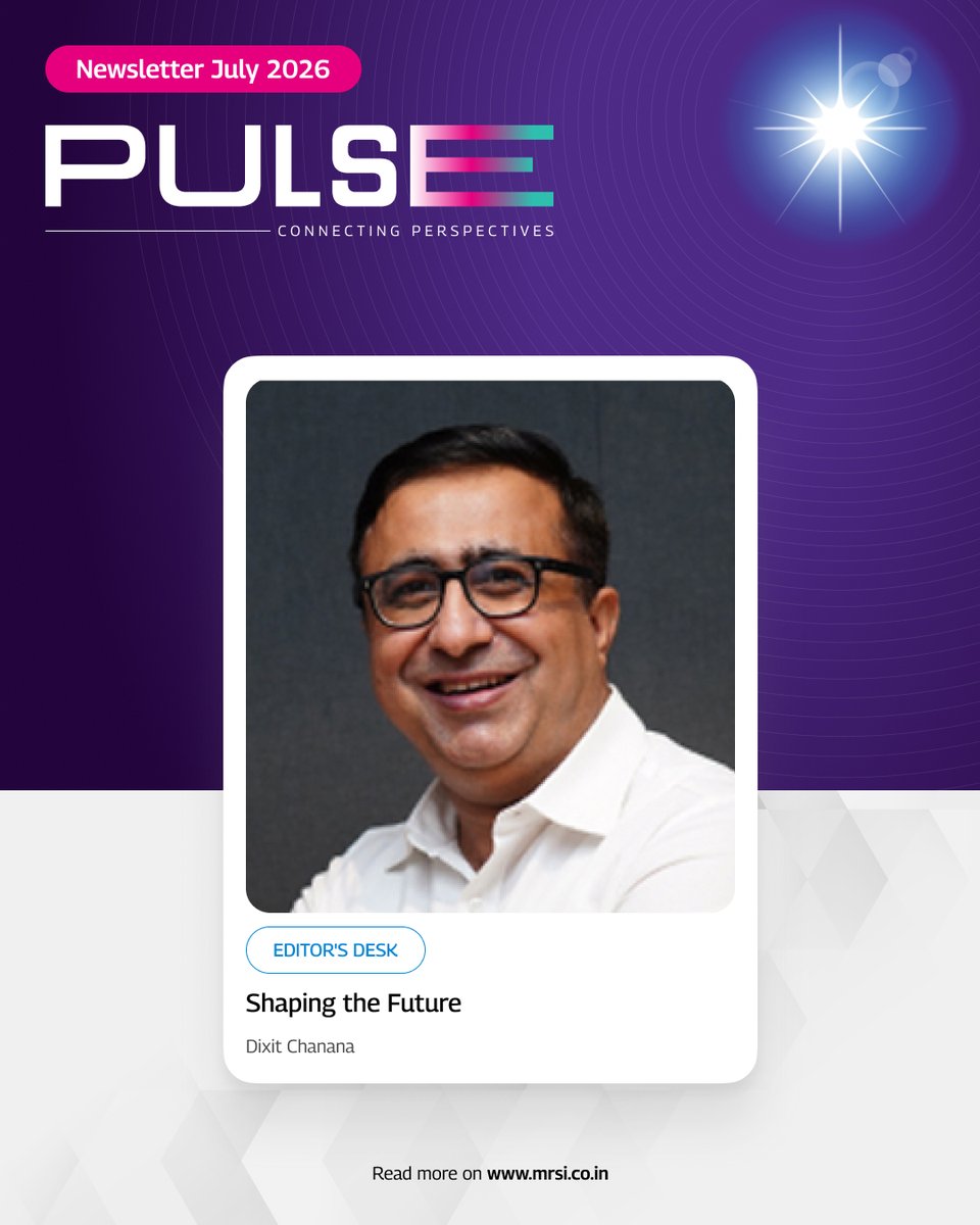 TheMRSI's tweet photo. In the latest edition of MRSI Pulse, Dixit Chanana reflects on the ideas, individuals and industry shifts shaping the profession and why collective participation will remain central to meaningful progress.

Read the Editor’s Desk: https://t.co/wDQ6b9OfMx https://t.co/dKykvh9NrJ