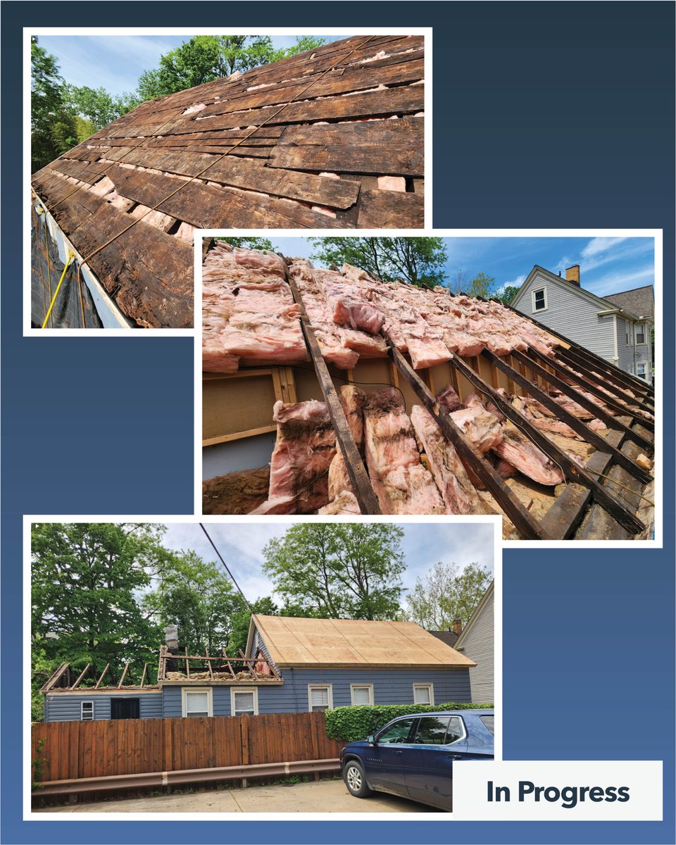 RJKRoofing's tweet photo. Full roof and gutter replacement completed in Cleveland! Wind had loosened shingles, so we installed a new CertainTeed Flintlastic Roofing System in Weathered Wood, added ventilation to improve airflow, and finished with new gutters and downspouts. https://t.co/iXQNGbDQ3T