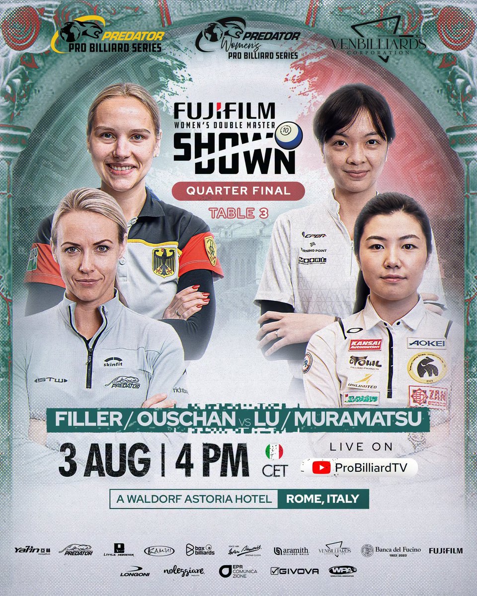 specr1399's tweet photo. Women's Double Master Showdown QuarterFinal間もなく始まりますファイトです💪YouTubeの枠が出来てて
さくらPルーさんペアのTable3こちら
https://t.co/2WGCCIVvTa
河原P平口PペアがTable4ここです
https://t.co/w9AoyTAagb
LIVESCORE結果こちら
https://t.co/UG9FQsqsZO https://t.co/2qzAKGO0ip