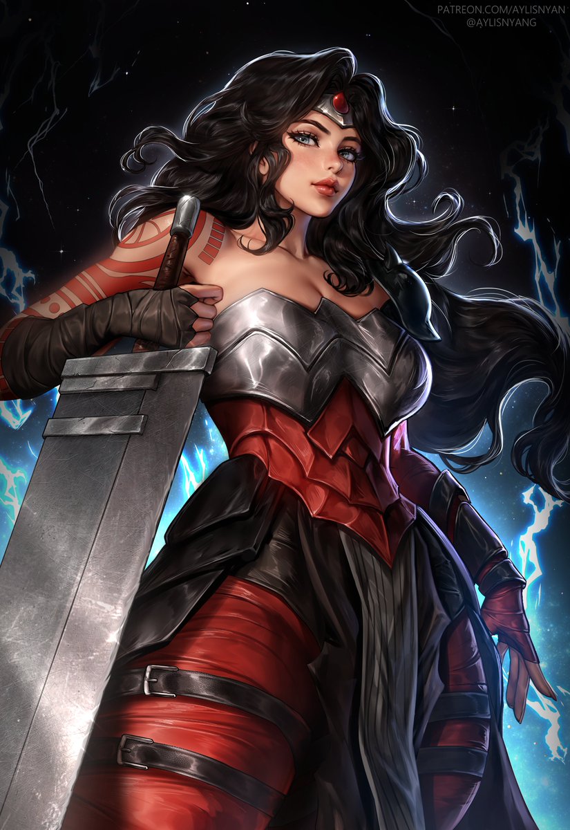 AylisNyang's tweet photo. Absolure Wonder woman (patreon poll winner) https://t.co/16a65NhszD