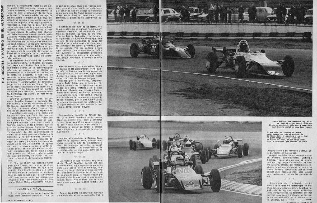 PatoG82's tweet photo. 3 de Agosto de 1975. F4 🇦🇷, Buggies pisteros y Karting en el #AutódromodeBuenosAires, Premio "Día del niño"

Si... adivinaron... Ganó Angelito Guerra, según una sana costumbre que viene manifestando desde hace mucho. José Chiarini en Buggies y Roberto Maldonado en Karting

Corsa https://t.co/Ws8rZcs2ef