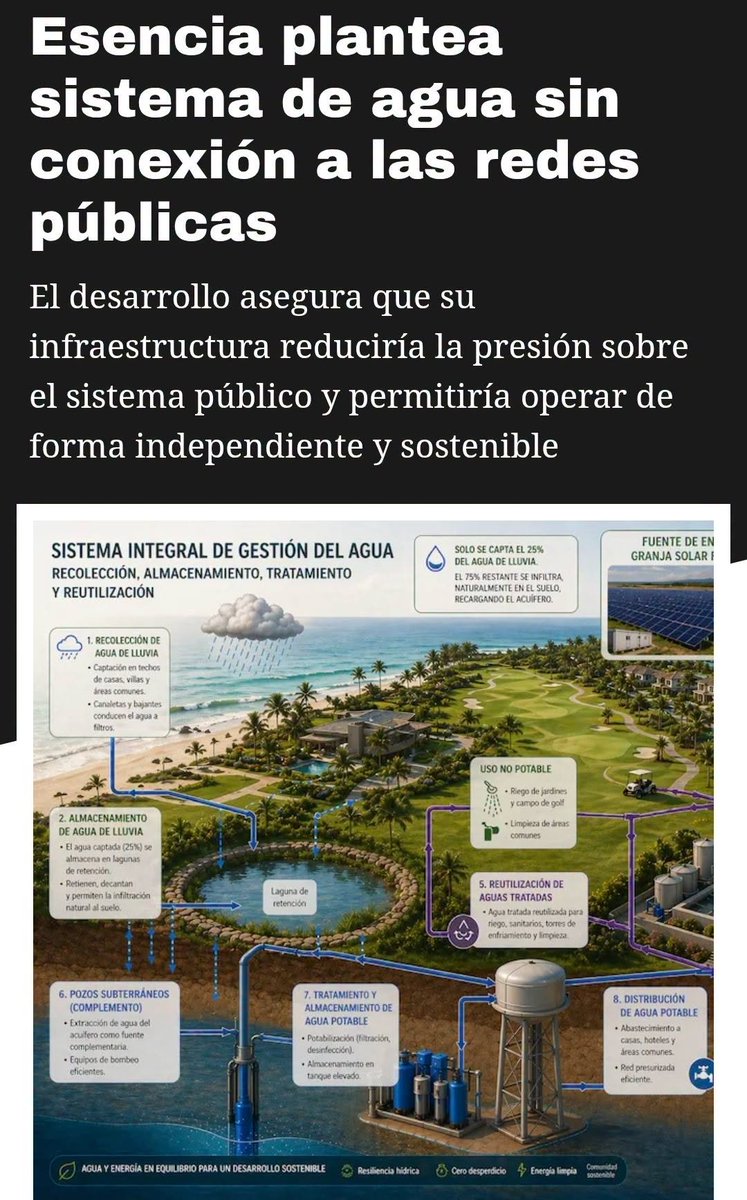 rodriguezjorgel's tweet photo. La mejor muestra de cómo la gente no lee, no piensa y no razona es el caso del proyecto Esencia en Cabo Rojo y el agua.

Como parte de nuestra ponencia en el Instituto de Libertad Económica para Puerto Rico, realizamos un análisis de la propuesta. Su propuesta tiene en "plain sight", es decir, que hasta mi mamá (qepd), que apenas tenía un grado de escuela superior y no hablaba inglés, lo leía y se percataba claramente de que Esencia no necesita conectarse al sistema de la AAA y que es completamente autosuficiente con su propio sistema.

Incluso, tendrá tanta autosuficiencia que le podría dar agua a la AAA si lo conectan y la AAA está interesada.
Pero no leemos, no pensamos ni tenemos criterio propio. Somos muy vagos. Vamos por ahí repitiendo como el papagayo la propaganda de los medios de izquierda socialista y social-demócrata y todos sus influencers.

Y dicho sea de paso. Esta es la precisa razón por la que muchos no logran movilidad ascendente en su carácter individual y por qué colectivamente estamos en zendo boquete como sociedad y npi de cuándo vamos a salir.

#DaleCasco