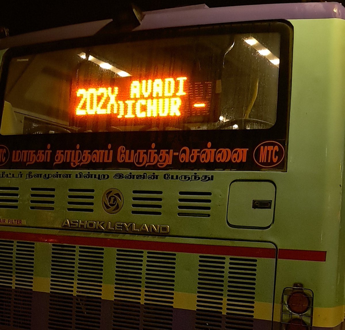 connect_shank's tweet photo. @MtcChennai Pls be clear on the displaying route for 202 series. It is touching Mudichur road and not Mudichur exactly. Creating confusion with this display staying Mudichur. https://t.co/lPyrHDeN37