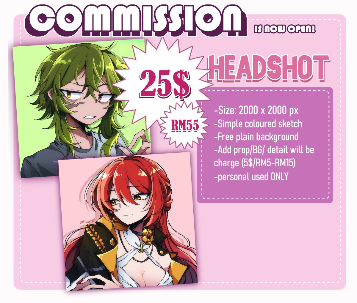 HanzKf's tweet photo. Hello!
My commission open again ⭐️!
✨️Shares, Reposts and any kind of support are appreciated ✨️

If you have any questions, don't hesitate to DM. Thank you so much🩵
#commissionㅤ 
#commissionopen https://t.co/j0fsEbgJe2