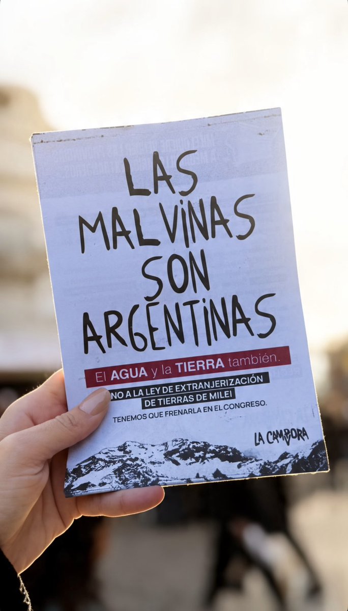 la_campora's tweet photo. Militando en todo el país.

NO a la ley de extranjerización de la tierra de Javier Milei. 

El 6 de agosto todos y todas al Congreso. 🇦🇷 https://t.co/q5q9vYe4jk