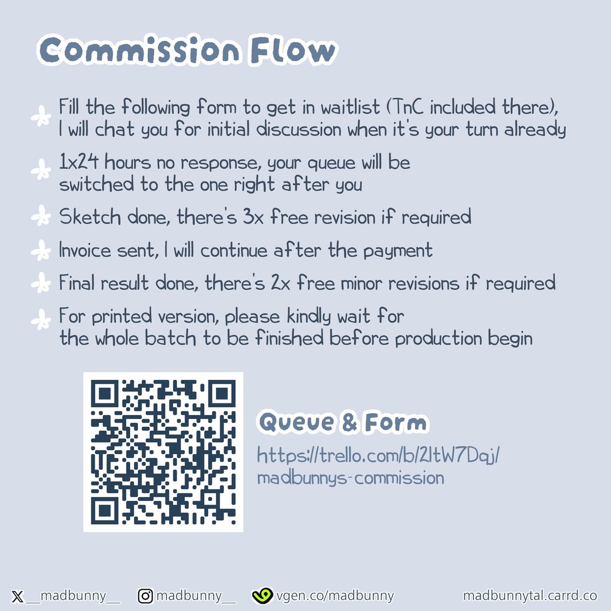 __madbunny__'s tweet photo. ✨Eye-Banner Commission ✨

Hi! Eye-banner commission August batch is open!
🩵 Digital only/Digital &amp; Acrylic Bookmark
📅 Delivery estimation: 1 Oct 2026
📎 Queue, TnC, &amp; Form: https://t.co/V2z4UnfVHY

Thank you for any interactions! 🩵 https://t.co/vag1Tqt00a