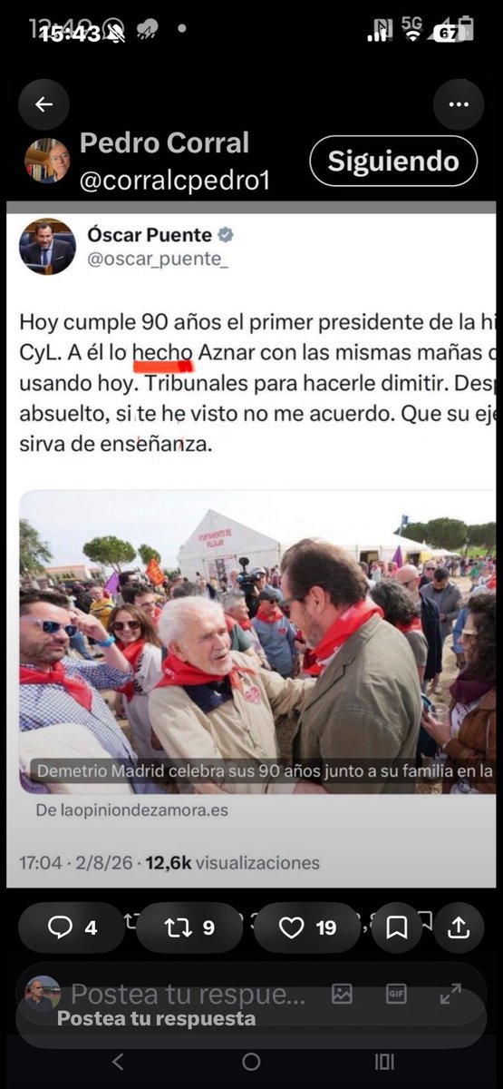 ldd8484's tweet photo. @oscar_puente_ Igual si nos esforzamos un poquito en gramática, y das buena imagen de ministro… https://t.co/yCJA7CN2Kg