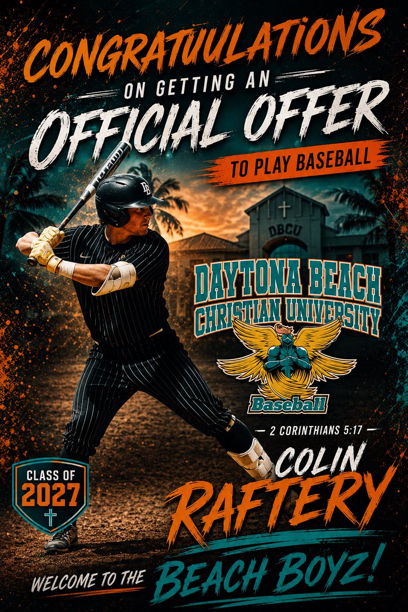 DBCU_Baseball's tweet photo. Congratulations class of 2027
Colin Raftery an official offer
We are blessed to have you part of our family. https://t.co/hQAsikErer