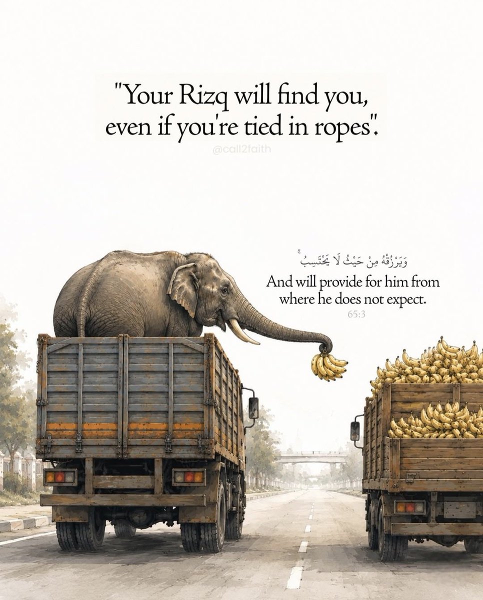 RoShZiMu's tweet photo. "Your Rizq will find you, even if you're tied in ropes." https://t.co/Qs798lvLGH