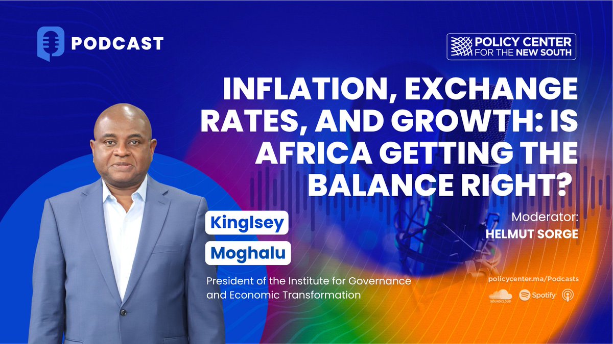 PolicyCenterNS's tweet photo. 🎙️ Start your week w/ our #podcast exploring the macroeconomic choices shaping #Africa’s growth trajectory.

🔎 In this episode, @MoghaluKingsley examines the debt, inflation, and external shocks weighing on African economies. He argues that lasting growth requires stronger institutions, fiscal discipline, investment in human capital, industrialization, and greater economic self-reliance.

🔗 Tune in: https://t.co/qiliYJgvaQ
