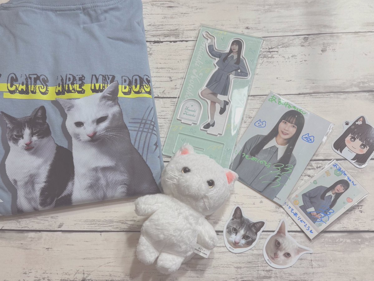 amane_bushi's tweet photo. 今日はアッシュくんとさとるくんに会いに行きました。おいしかったです。

そしてかわいいグッズです。 https://t.co/A3SyW99oKH