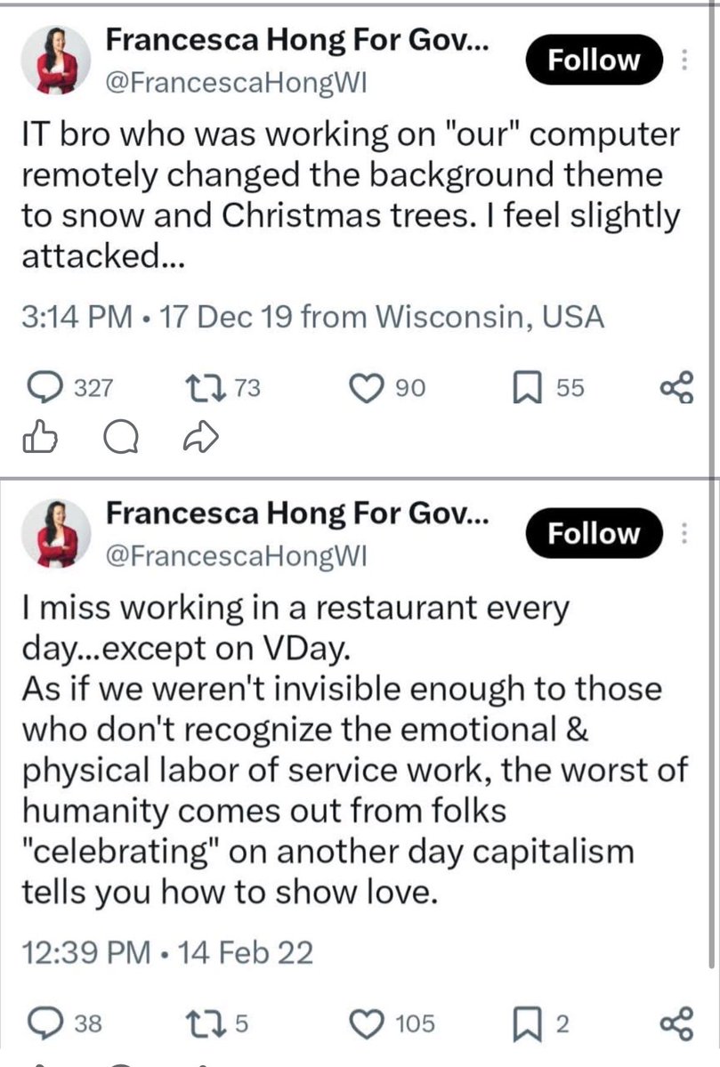 brady_penfield's tweet photo. Hong is the most anti-American candidate to run for Governor in Wisconsin’s history. 

She’s not even hiding it. https://t.co/ThJoQAkY3E