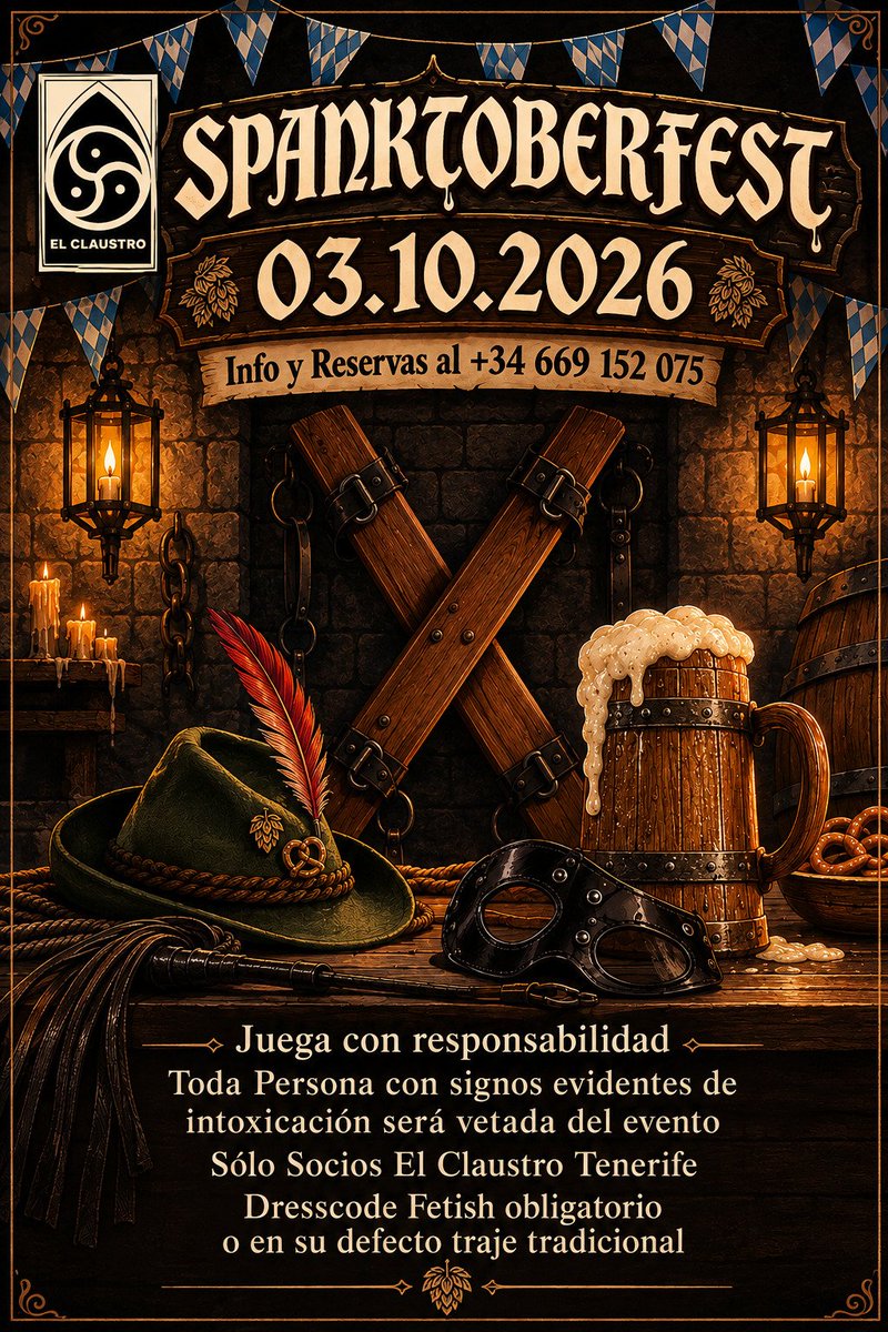 ClaustroTF's tweet photo. ¿Te vas a perder una de la mejores fiestas BDSM de Canarias? https://t.co/QSl6laKXvS
