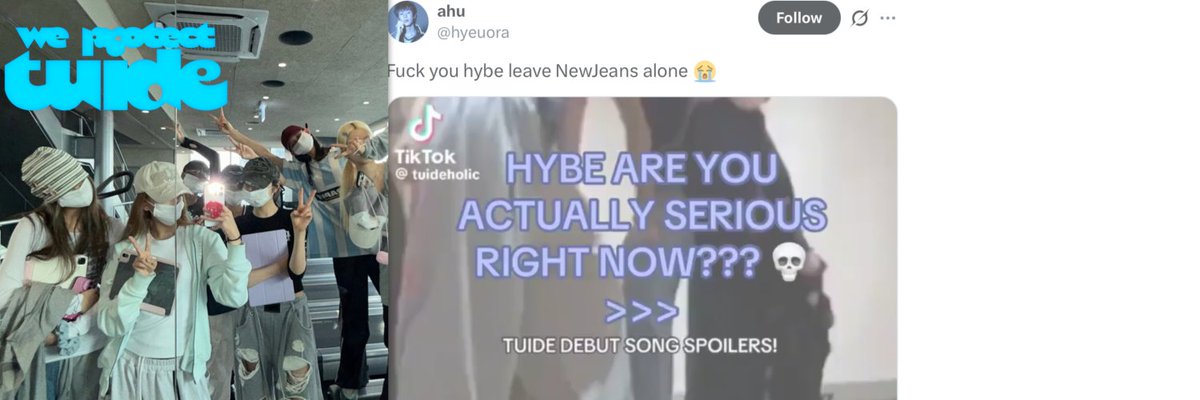 NewsTuide's tweet photo. ༄.°  
#WEPROTECTTUIDE 

‼️
An X user (@ /hyeuora) has been making hateful accusations focused on TUIDE.
We kindly ask for you to Block and Report this account, but do not engage with the account. ‼️ https://t.co/HEoRV3eqk5